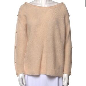 Sézane Pink Bateau Neckline Sweater XL